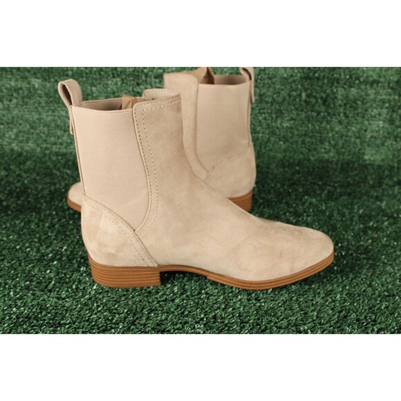 Splendid Anie Tilia Ermine Chelsea Leather Suede Beige Boots Pull On Size 8 - Picture 11 of 16